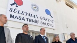 Cumhurbaşkanı Tatar “Süleyman Göktaş Masa Tenisi Salonu” açılışına katıldı