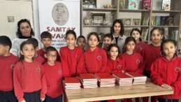Doğancı İlkokulu öğrencilerinden Samtay Vakfı Lefke Kütüphanesi’ne kitap bağışı