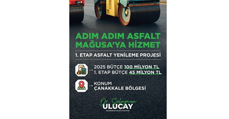 Gazimağusa Belediyesi yolların yenilenmesine yönelik yatırımın ilk etabı için ihaleye çıktı