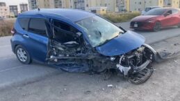 İskele’de korkutan kaza:2 yaralı