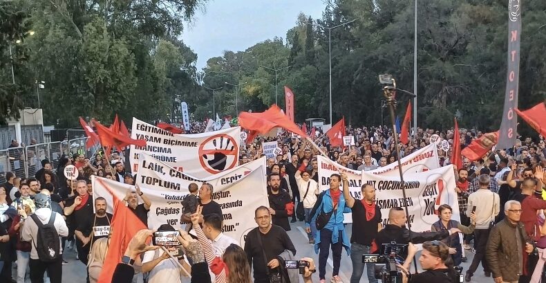 KTÖS ve KTOEÖS, 40 örgütün desteğiyle eylem düzenledi