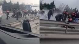 TEM’de zincirleme kaza: 4 polis yaralandı!