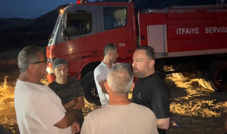 Bakan Hüseyin Çavuş, yangın bölgesinde incelemelerde bulundu