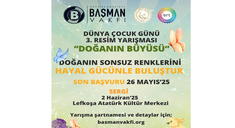 Başman Vakfı ile BRTK’nın düzenlediği Dünya Çocuk Günü 3. Resim Yarışması’na başvurular başladı