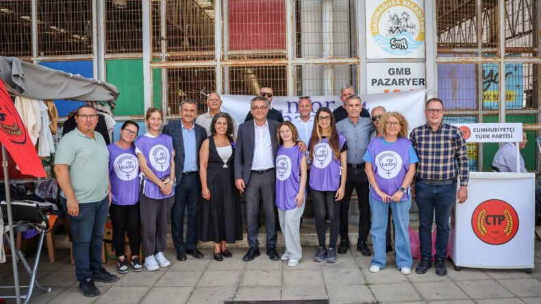 CTP’li kadınlar hem dayanışma gösterdi hem imza topladı