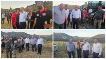 Cumhurbaşkanı  Tatar,  yangın yerinde incelemelerde bulundu 