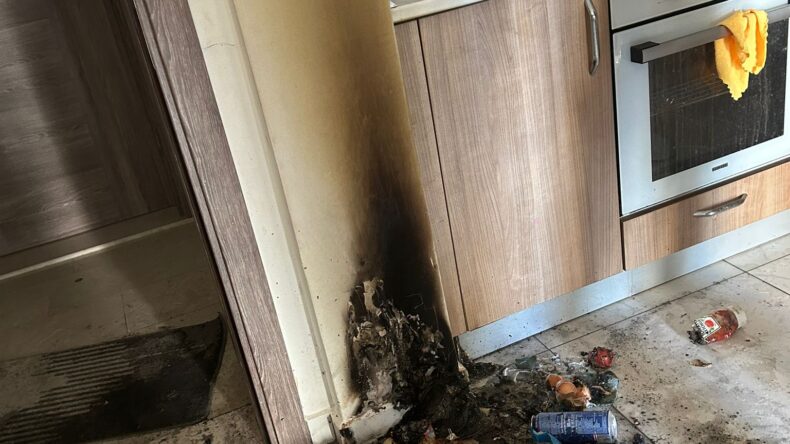 Lefkoşa’da bir evin mutfağında yangın…