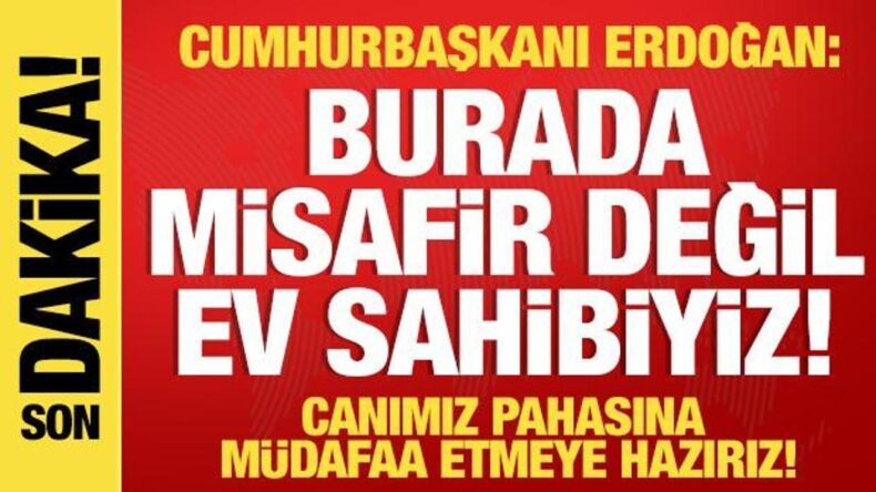 Son dakika: Erdoğan ‘Canımız pahasına’ diyerek KKTC için mesajı verdi!
