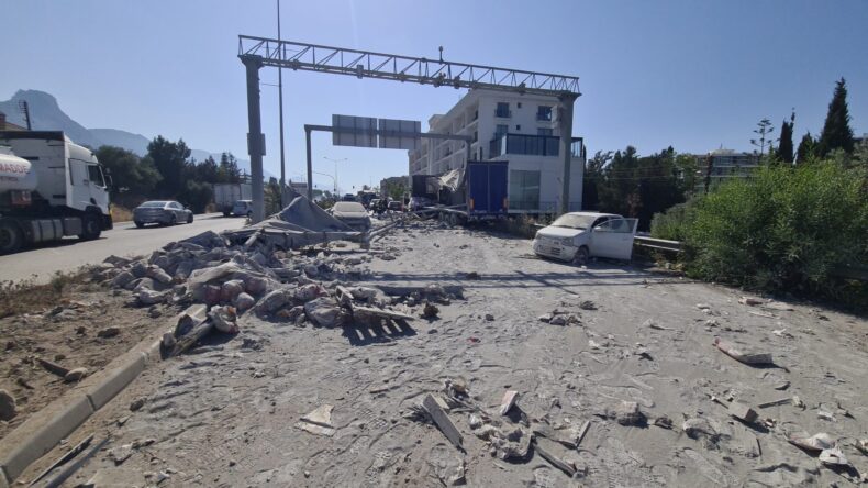 Girne’de korkutan kaza