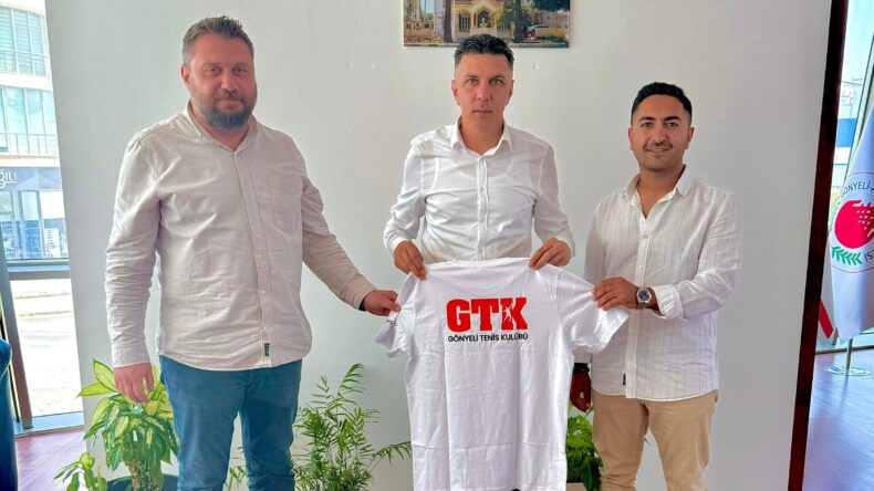 Gönyeli Tenis Kulübü, Göyeli-Alayköy Belediye Başkanı Amcaoğlu’nu ziyaret etti