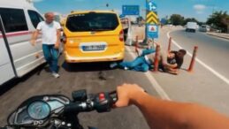 Adana’da iki gencin yolun ortasında telefon kavgası