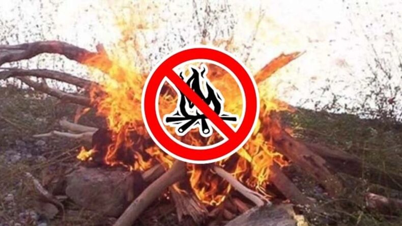 İtfaiye 31 Ekim’e kadar her ne maksatla olursa olsun ateş yakmanın yasak olduğunu anımsattı