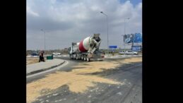 Sürücülere uyarı! Gazimağusa-İskele anayoluna yağ döküldü
