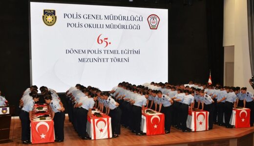 65. Dönem Polis Okulu Yemin ve Mezuniyet Töreni’yle 187 polis adayı polis teşkilatına katıldı