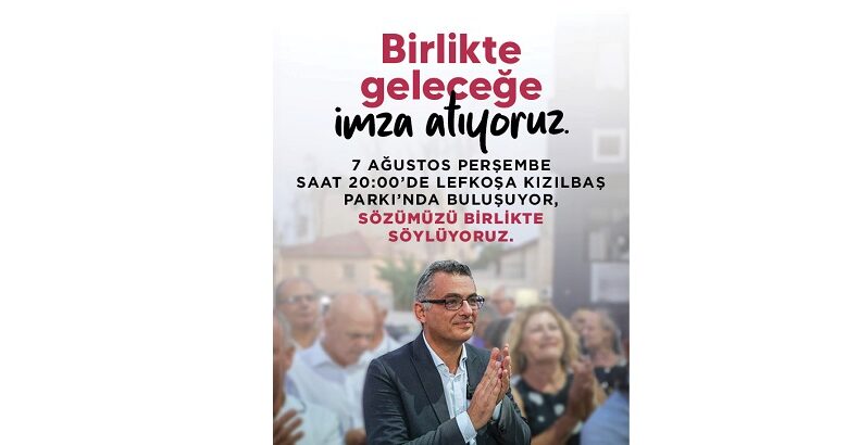 “Birlikte Geleceğe İmza Atıyoruz” sloganıyla bu akşam Kızılbaş Parkı’nda etkinlik düzenleniyor