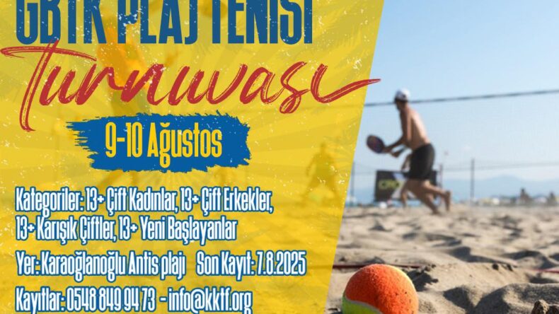 Girne’de Plaj Tenis Turnuvası