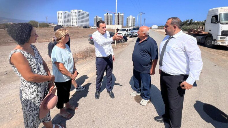 Oğuz, Gaziveren Sahil Yolu’yla ilgili çalışmaları inceledi