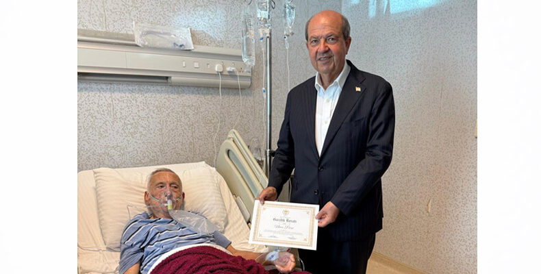 Tatar, TMT mensubu Gazi Nuri Piro’yu tedavi gördüğü hastanede ziyaret etti