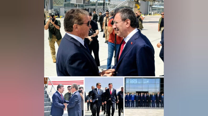 TC Cumhurbaşkanı Yardımcısı Cevdet Yılmaz, temaslarda bulunmak üzere KKTC’ye geldi