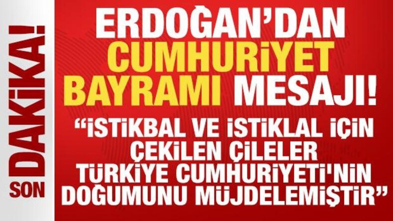 Cumhurbaşkanı Erdoğan: İstiklal için çekilen çileler Türkiye’nin doğumunu müjdelemiştir