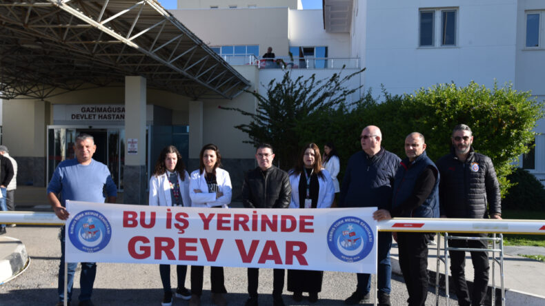 Gazimağusa Devlet Hastanesi Laboratuvarı’nda bir günlük uyarı grevi